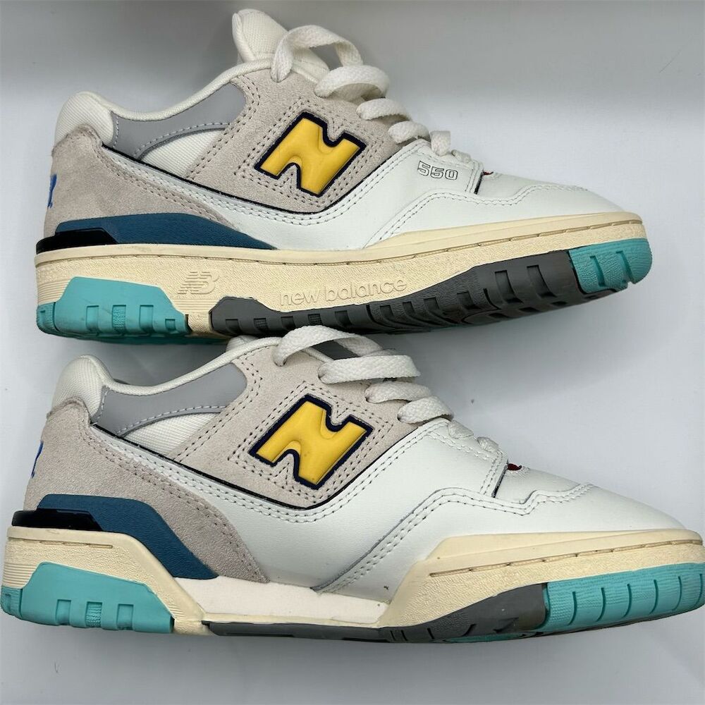 New Balance 550 Sea Salt Yellow Cream Low Top Sneakers Size 6 Women's - Picture 7 of 10